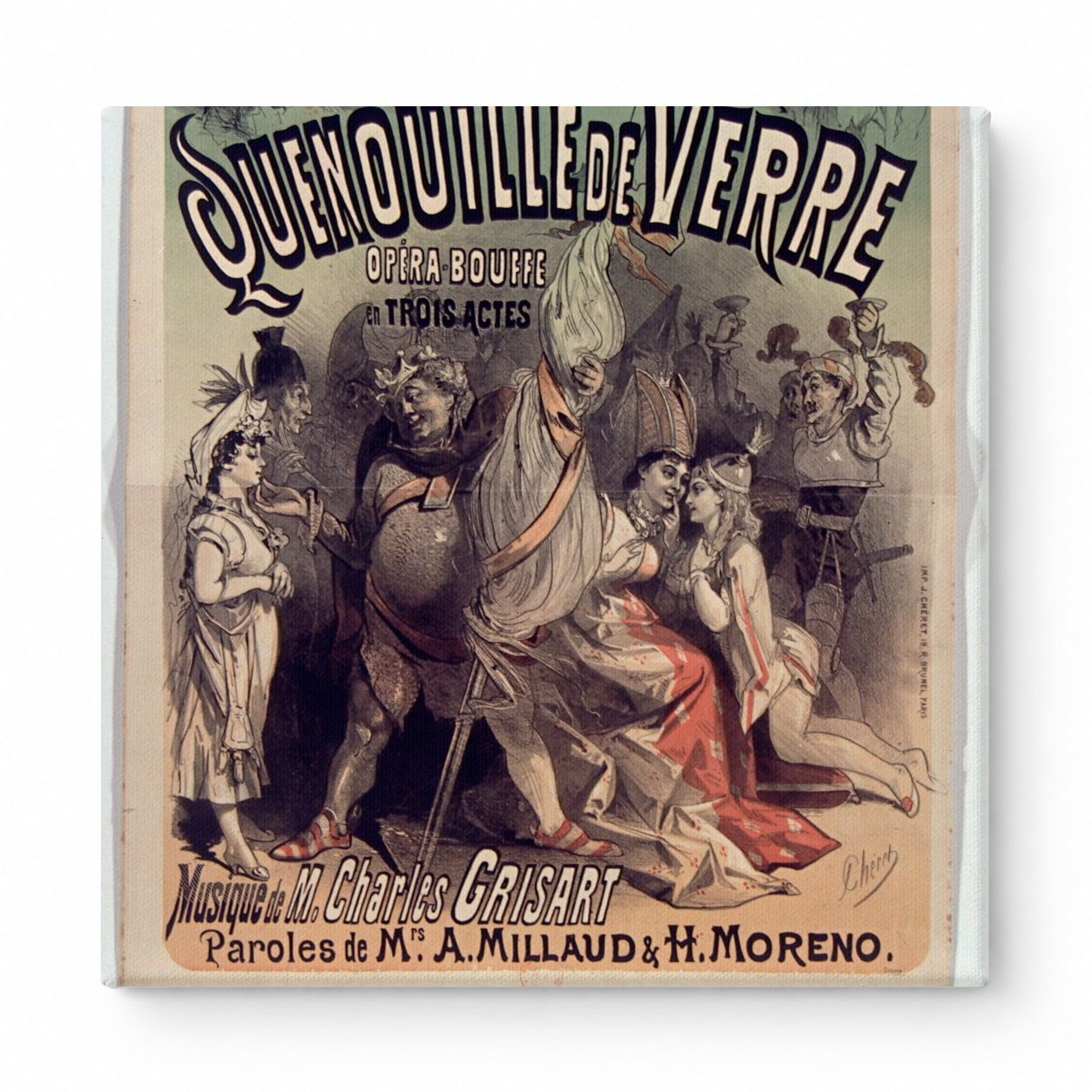 Quenouille de Verre 1896 Opera Bouffe - Belle Époque Vintage Poster Wall Art