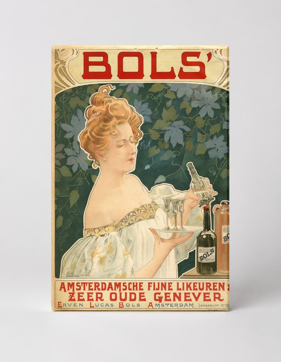Bols Amsterdam Genever 1900s - Art Nouveau Vintage Poster Wall Art