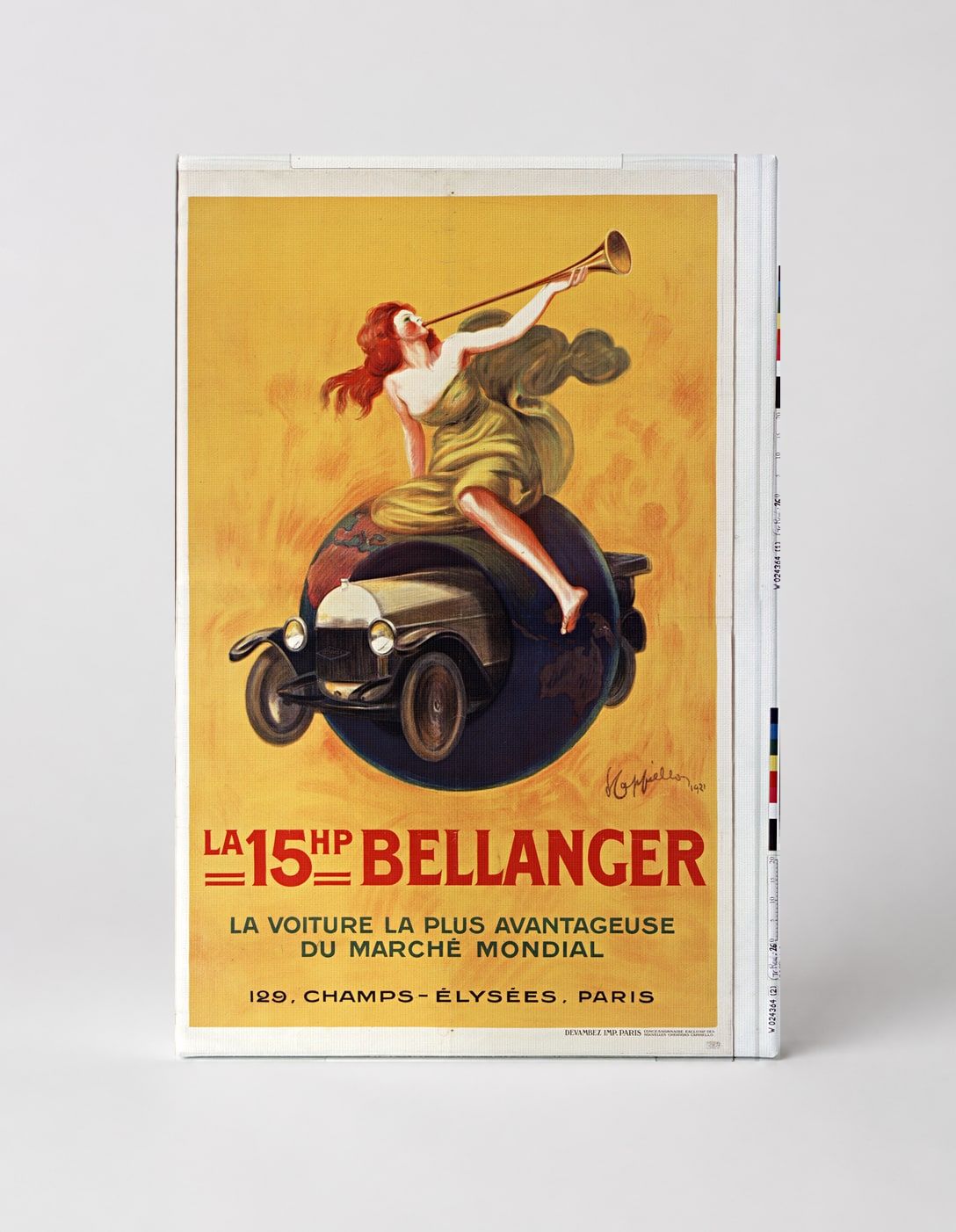 La 15HP Bellanger 1921 - French Automobile Vintage Poster Wall Art