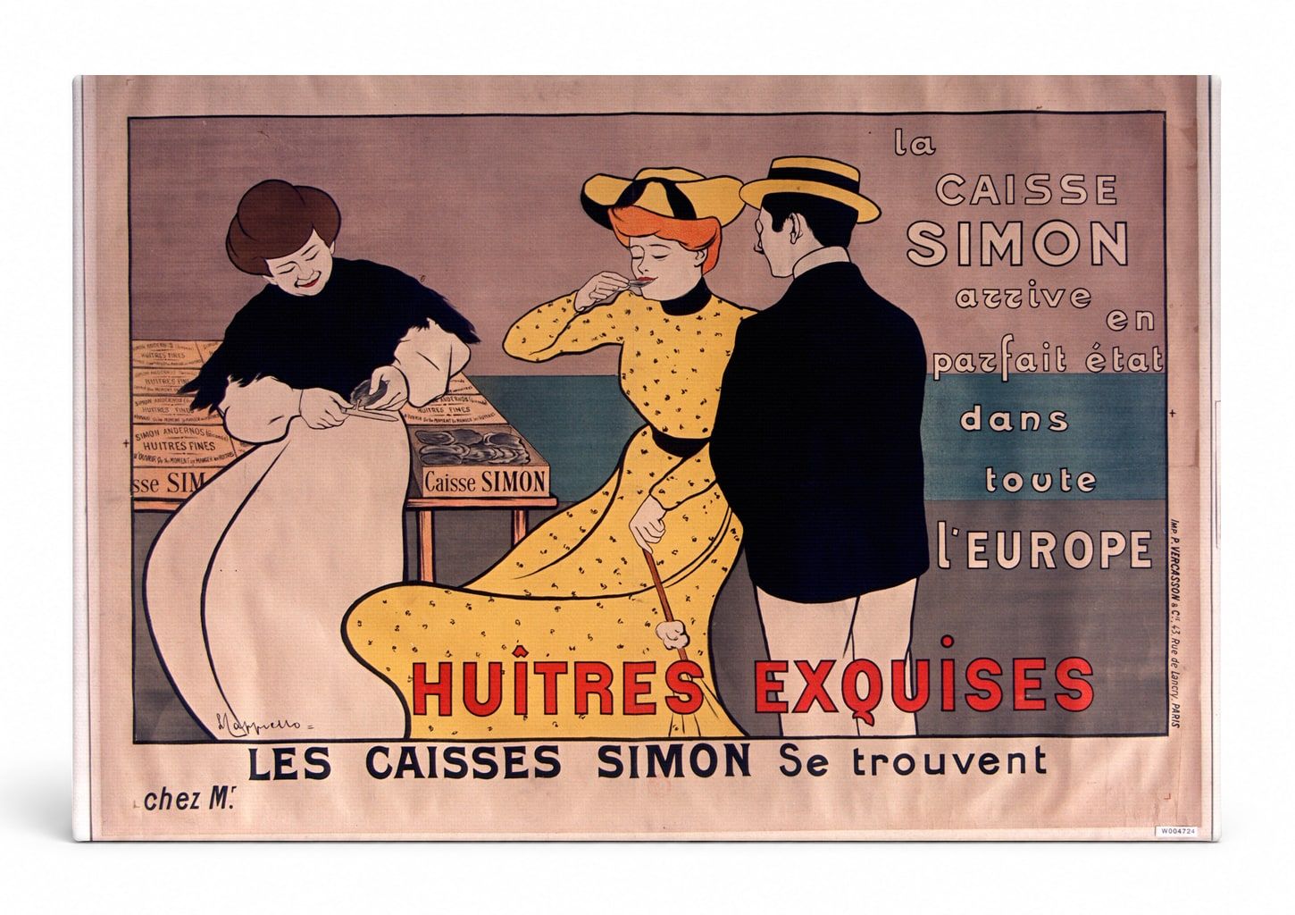 Huitres Exquises Simon Oysters 1900s - Belle Époque Vintage Poster Wall Art