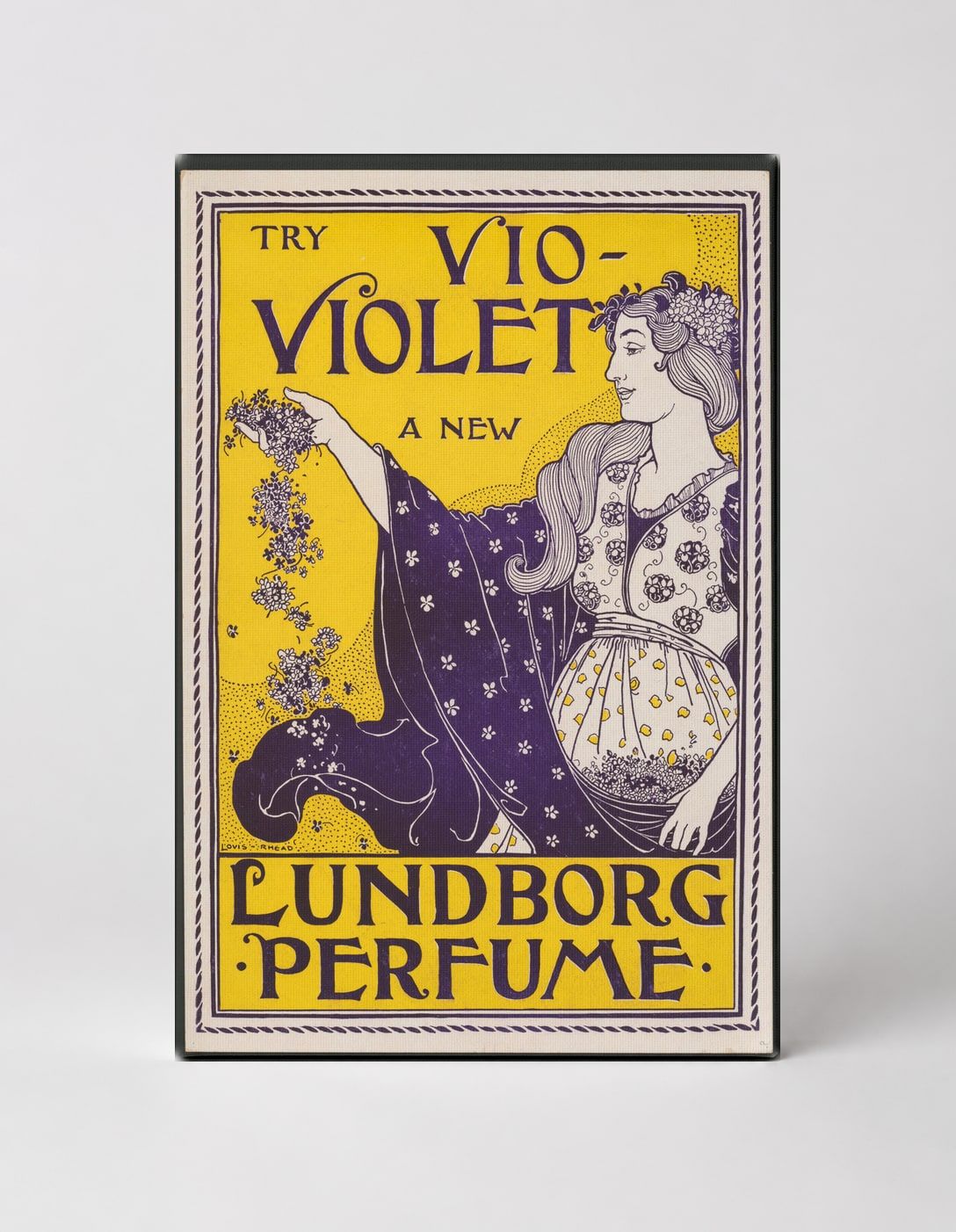 Vio-Violet Lundborg Perfume 1890s - Art Nouveau Vintage Poster Wall Art