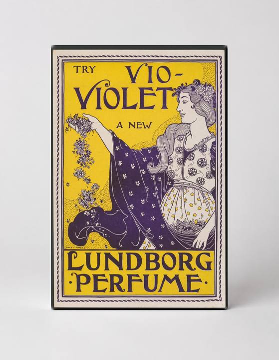 Vio-Violet Lundborg Perfume 1890s - Art Nouveau Vintage Poster Wall Art