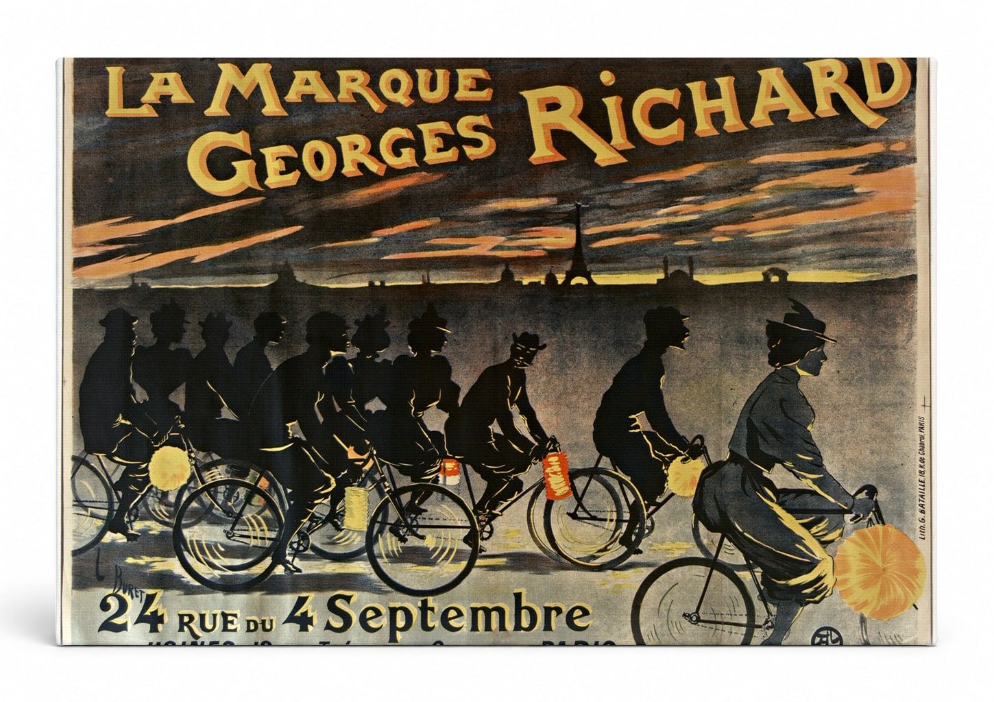 La Marque Georges Richard 1899 - Belle Époque Cycling Vintage Poster Wall Art