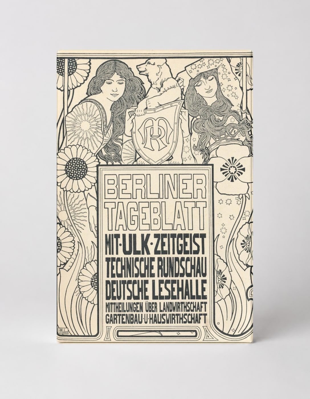 Berliner Tageblatt 1900s - Art Nouveau German Newspaper Vintage Poster Wall Art