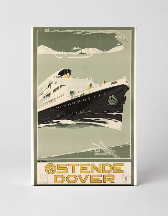 Ostende Dover Ferry Poster 1930s - Art Deco Vintage Travel Wall Art