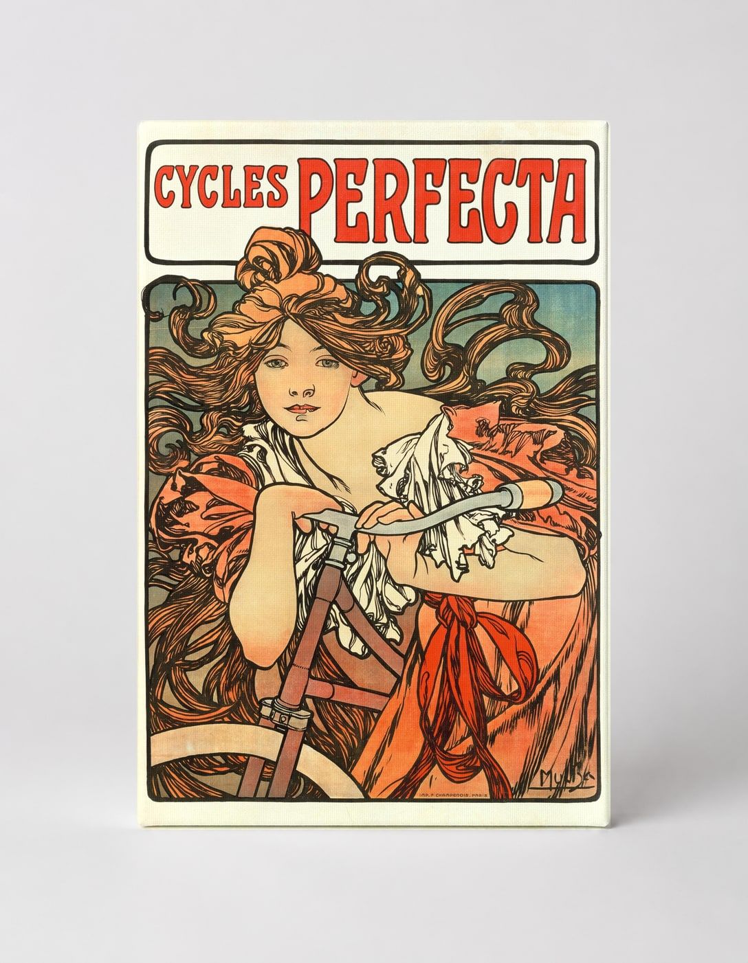 Cycles Perfecta 1902 - Art Nouveau Vintage Bicycle Poster Wall Art