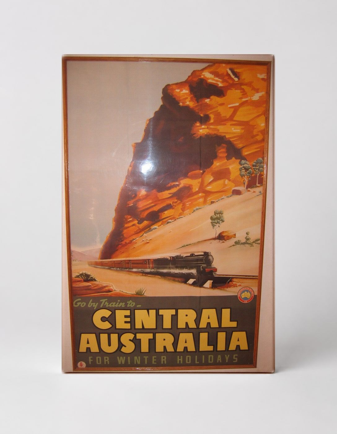 Central Australia for Winter Holidays - Vintage Travel Poster Canvas Wall Art