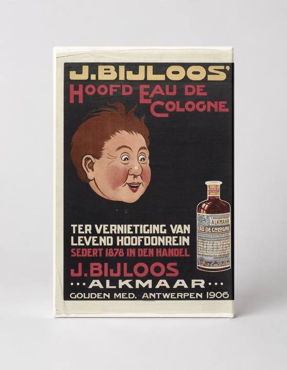 J. Bijloos Hoofd Eau de Cologne 1906 - Vintage Dutch Advertising Poster Wall Art