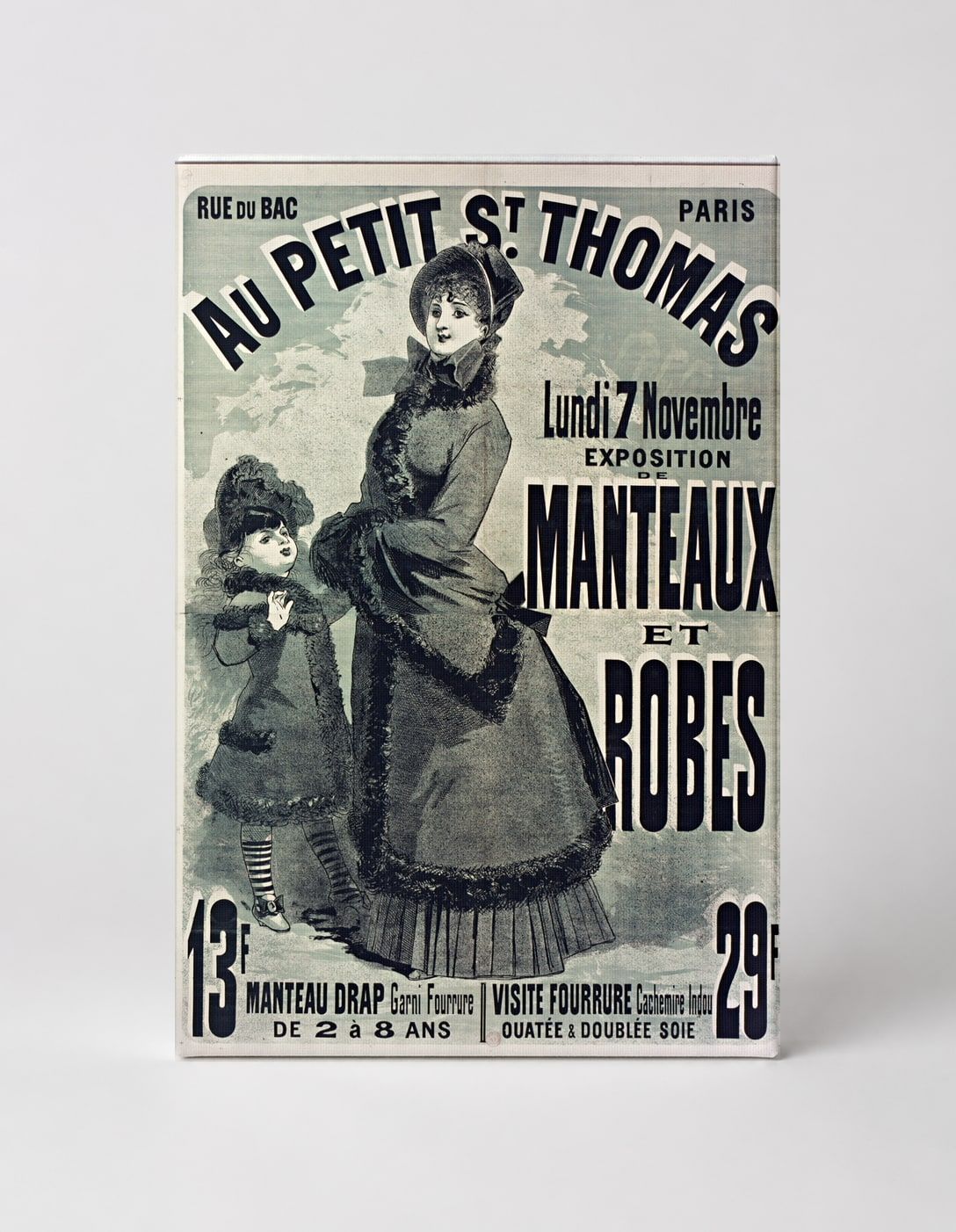 Au Petit St. Thomas Manteaux et Robes 1880s - Victorian Advertising Vintage Poster Wall Art