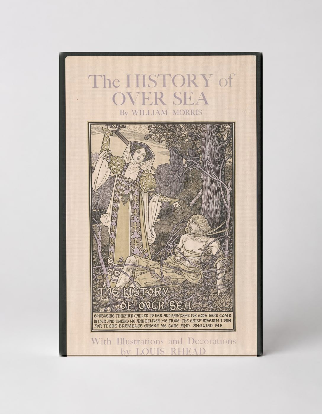 The History of Over Sea by William Morris 1900 - Victorian Fantasy Vintage Poster Wall Art