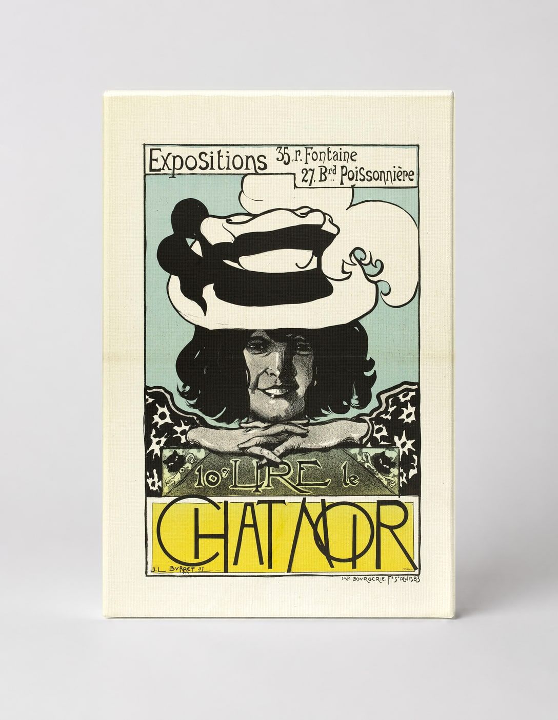 Chat Noir Exposition 1890s - Belle Époque Vintage Poster Canvas Wall Art