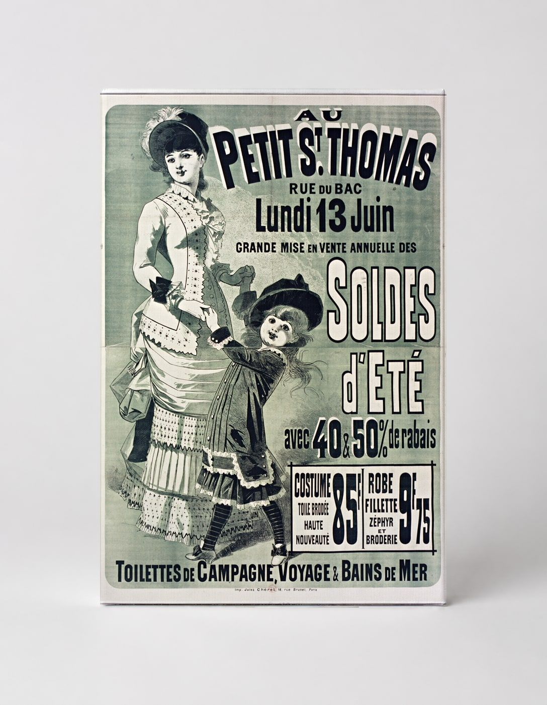 Au Petit St. Thomas 1880s French Summer Sale Vintage Poster Wall Art