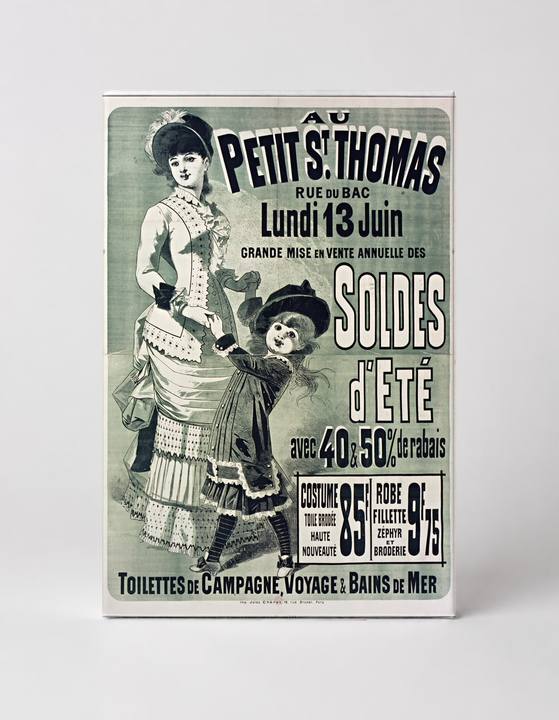 Au Petit St. Thomas 1880s French Summer Sale Vintage Poster Wall Art