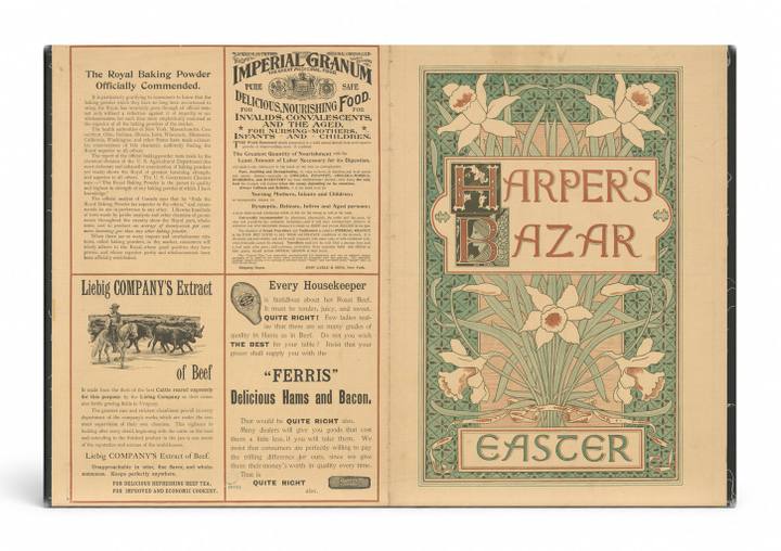 Harper's Bazar Easter 1890s - Victorian Art Nouveau Vintage Poster Wall Art