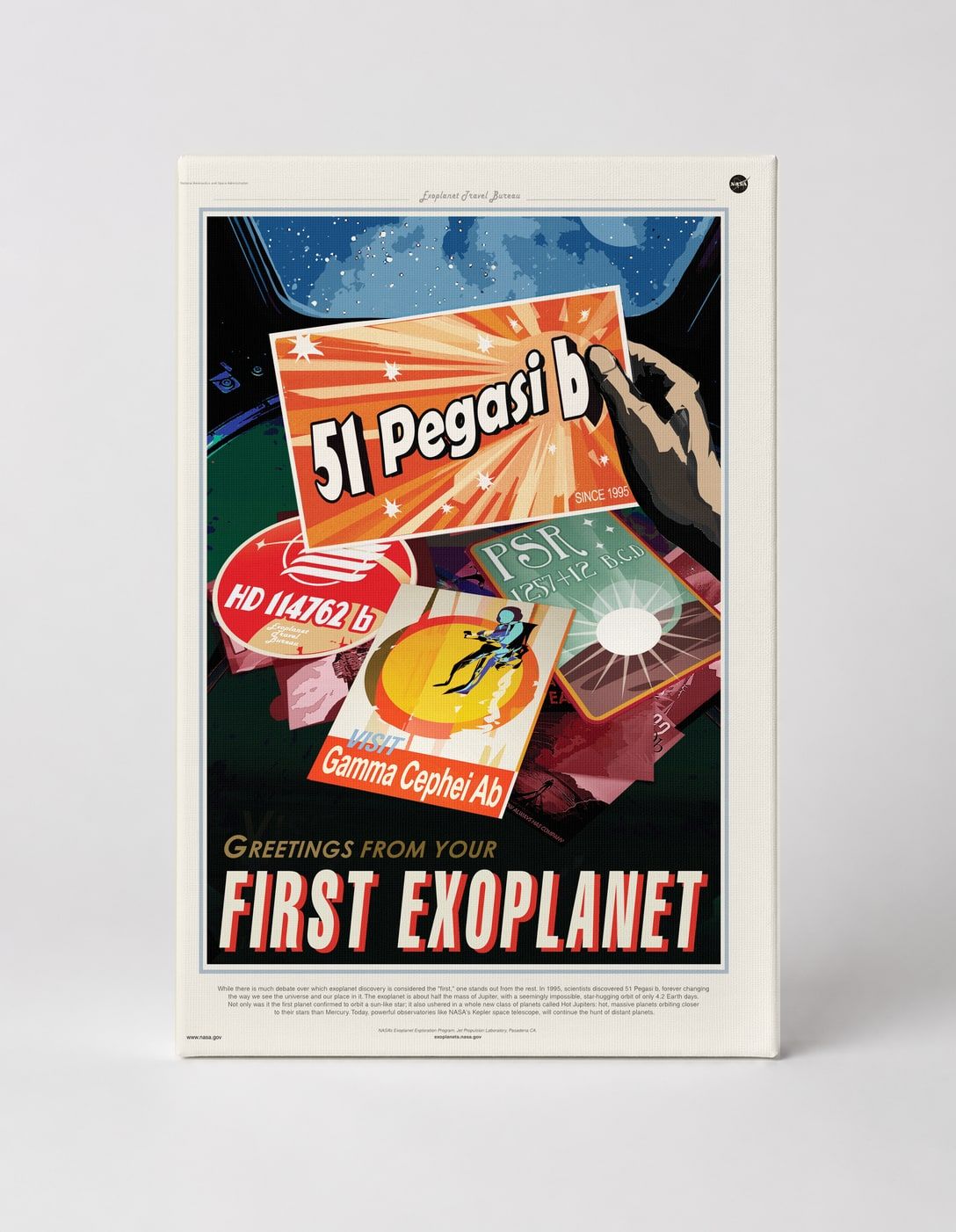 Greetings From Your First Exoplanet NASA Vintage Space Poster Wall Art