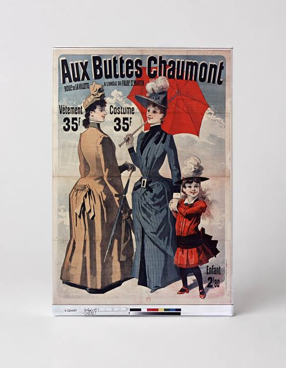 Aux Buttes Chaumont 1890s French Fashion - Belle Époque Vintage Poster Wall Art