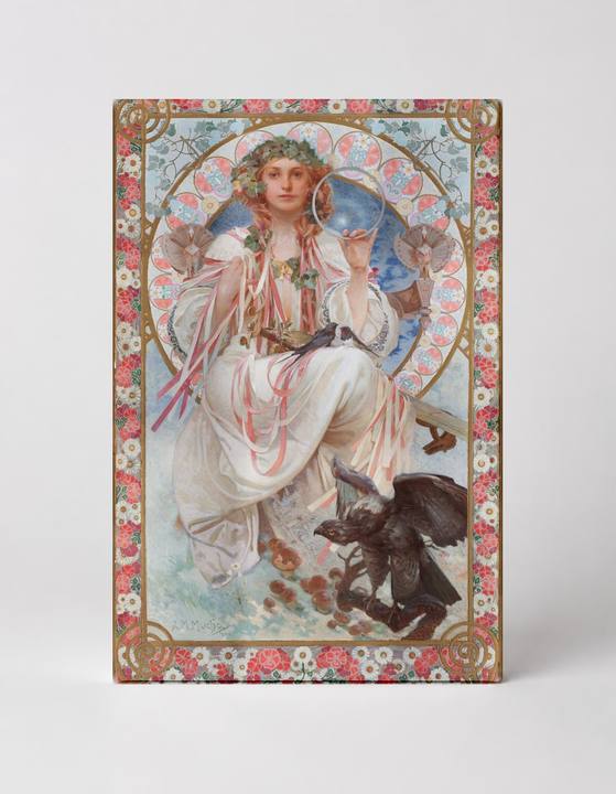 Mucha Muse 1896 - Art Nouveau Goddess Vintage Poster Canvas Wall Art
