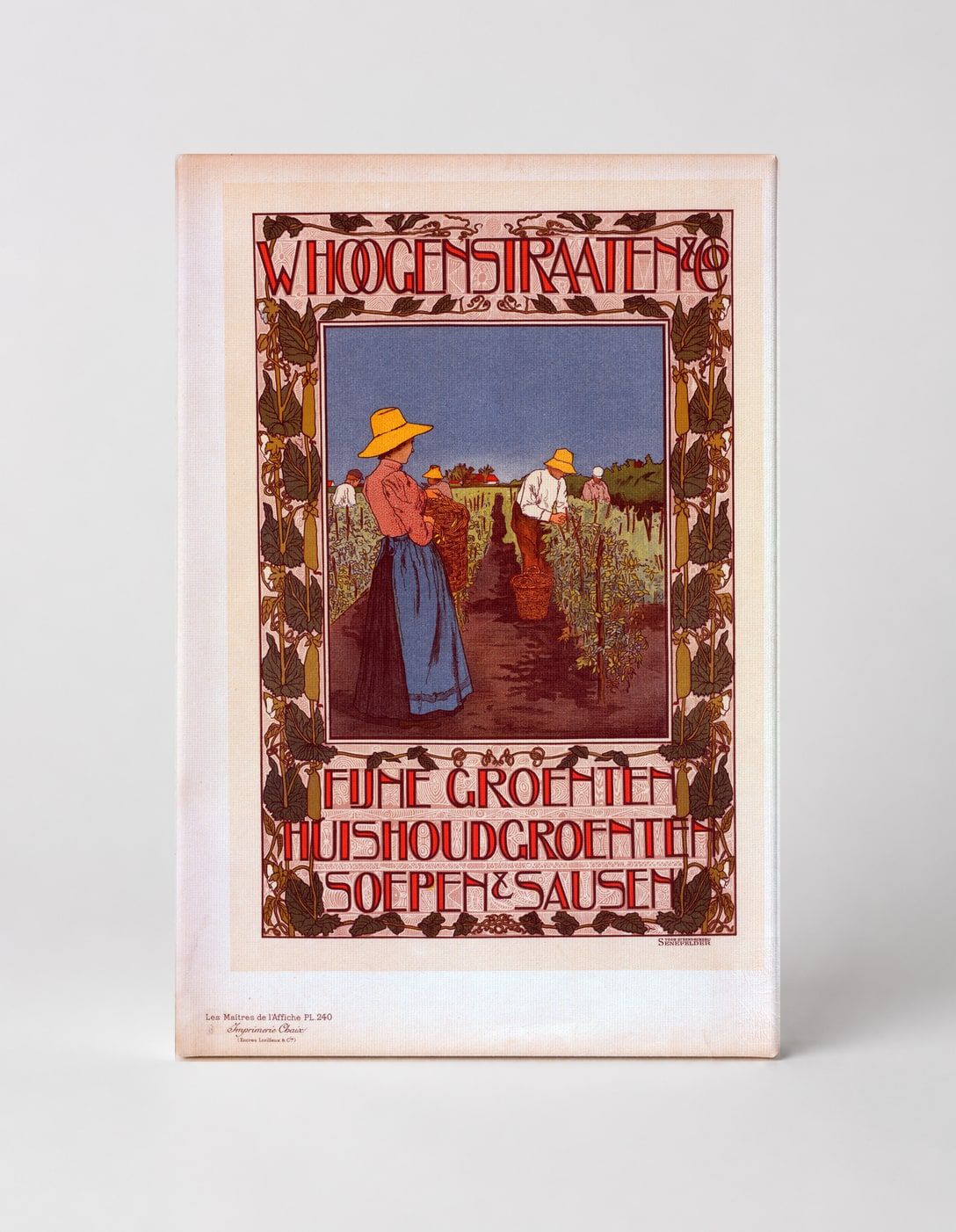W. Hoogerstraaten & Co Fine Vegetables 1900s - Art Nouveau Vintage Poster Wall Art