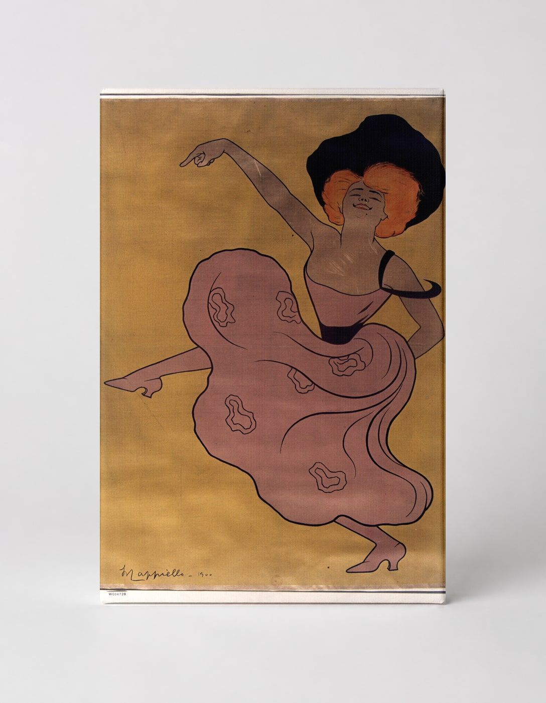Dancing Woman in Pink Dress - Belle Époque Vintage Poster Wall Art