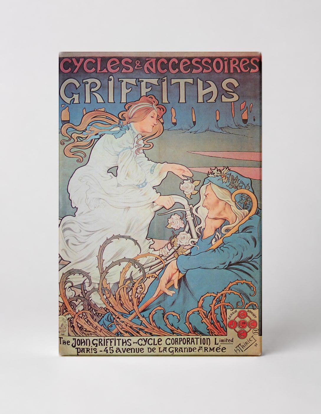 Cycles & Accessoires Griffiths 1905 - Art Nouveau Vintage Poster Wall Art