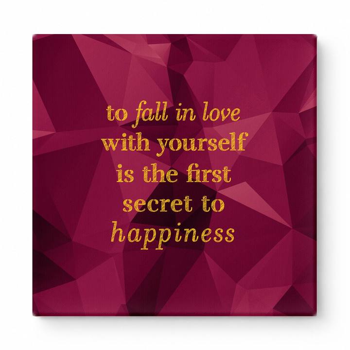 To Fall in Love with Yourself Is the First Secret to Happiness — Watercolor Wash