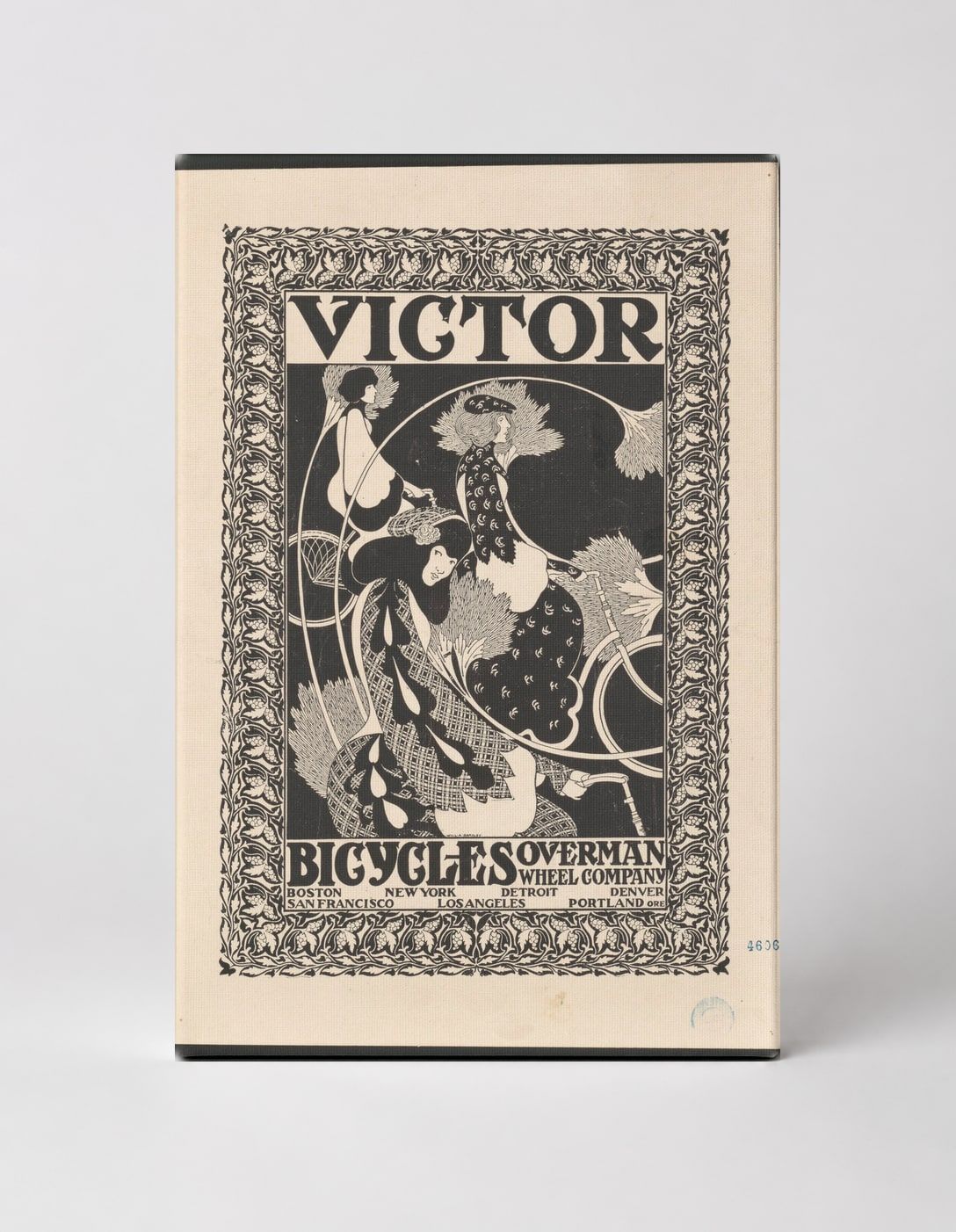 Victor Bicycles Overman Wheel Co 1890s - Vintage Advertising Poster Wall Art