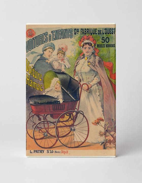 Voitures d'Enfants 1890s French Baby Carriage Vintage Poster Wall Art