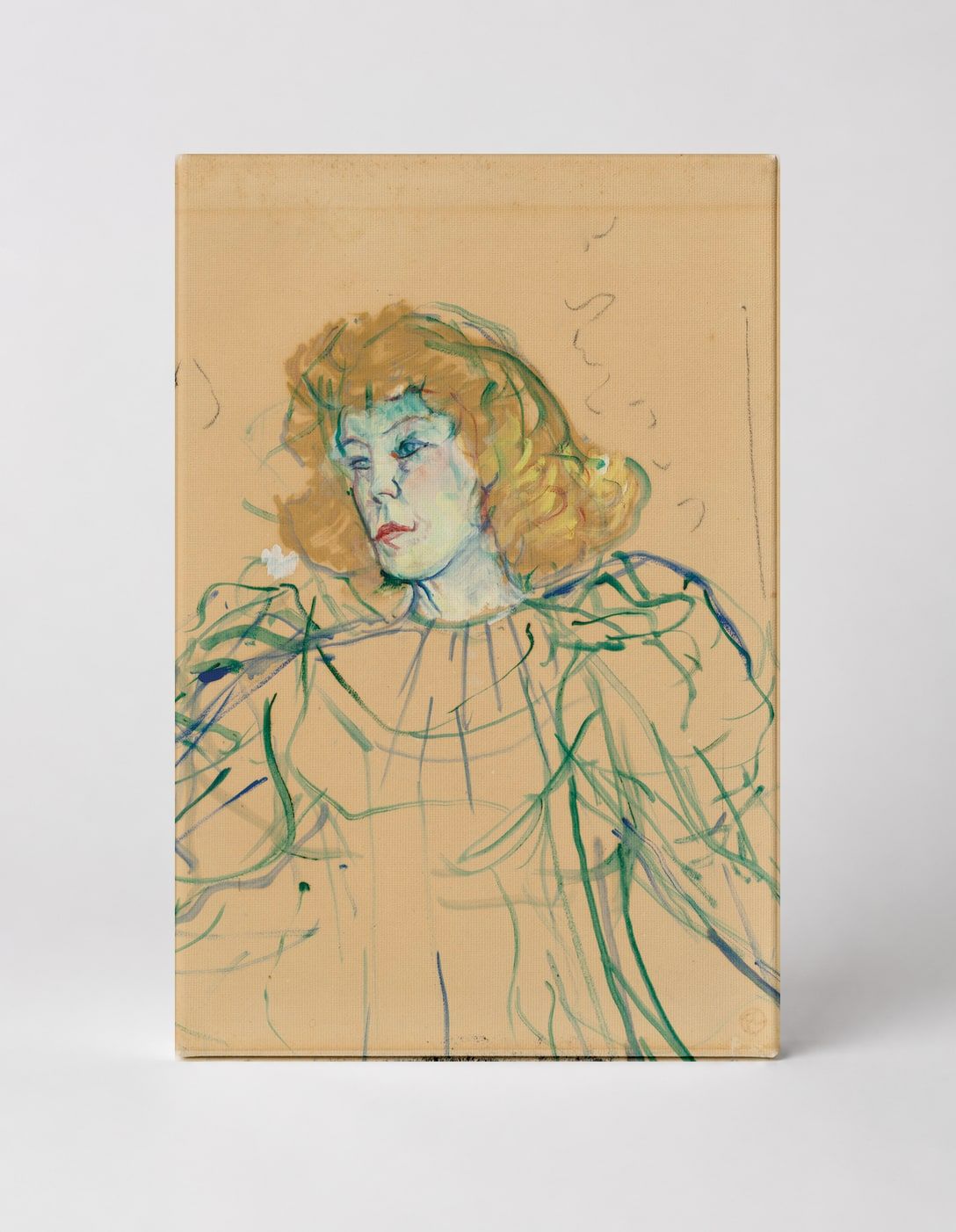 Woman in Green Sketch Portrait 1890s - Belle Epoque Vintage Poster Wall Art