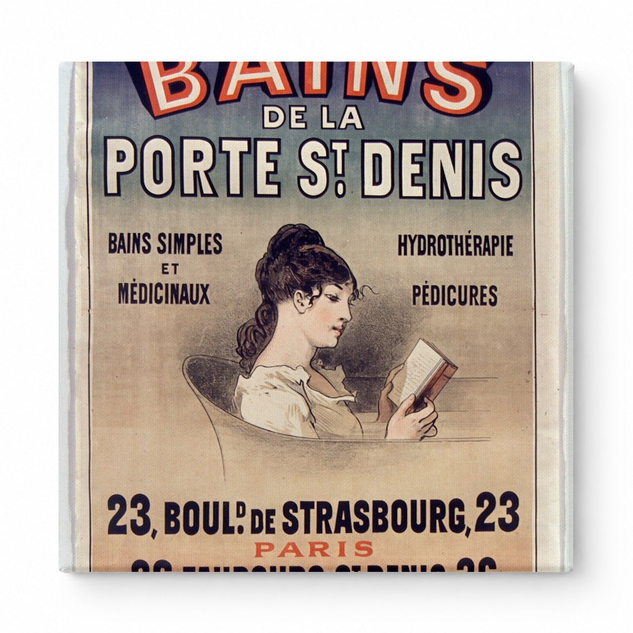Bains de la Porte St. Denis 1890s - Belle Époque Vintage Poster Wall Art