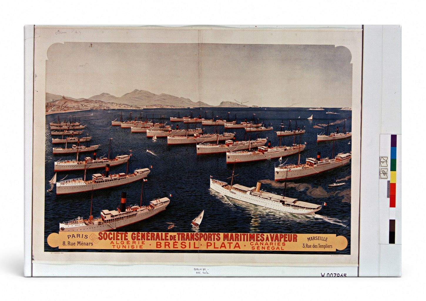 Société Générale de Transports Maritimes 1900s - Vintage Shipping Poster Wall Art