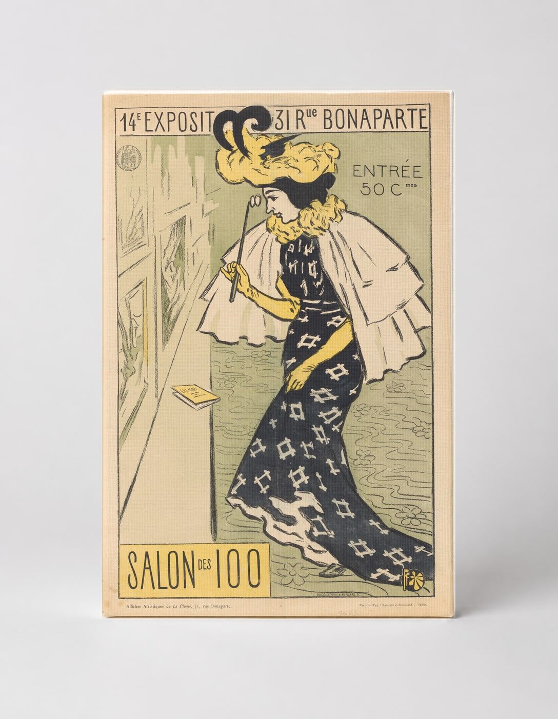 Salon des 100 1890s - Art Nouveau Vintage Exhibition Poster Wall Art