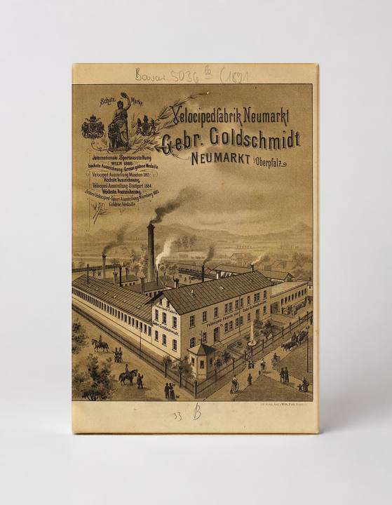 Velocipedfabrik Neumarkt Goldschmidt 1890s - Vintage Industrial Poster Wall Art