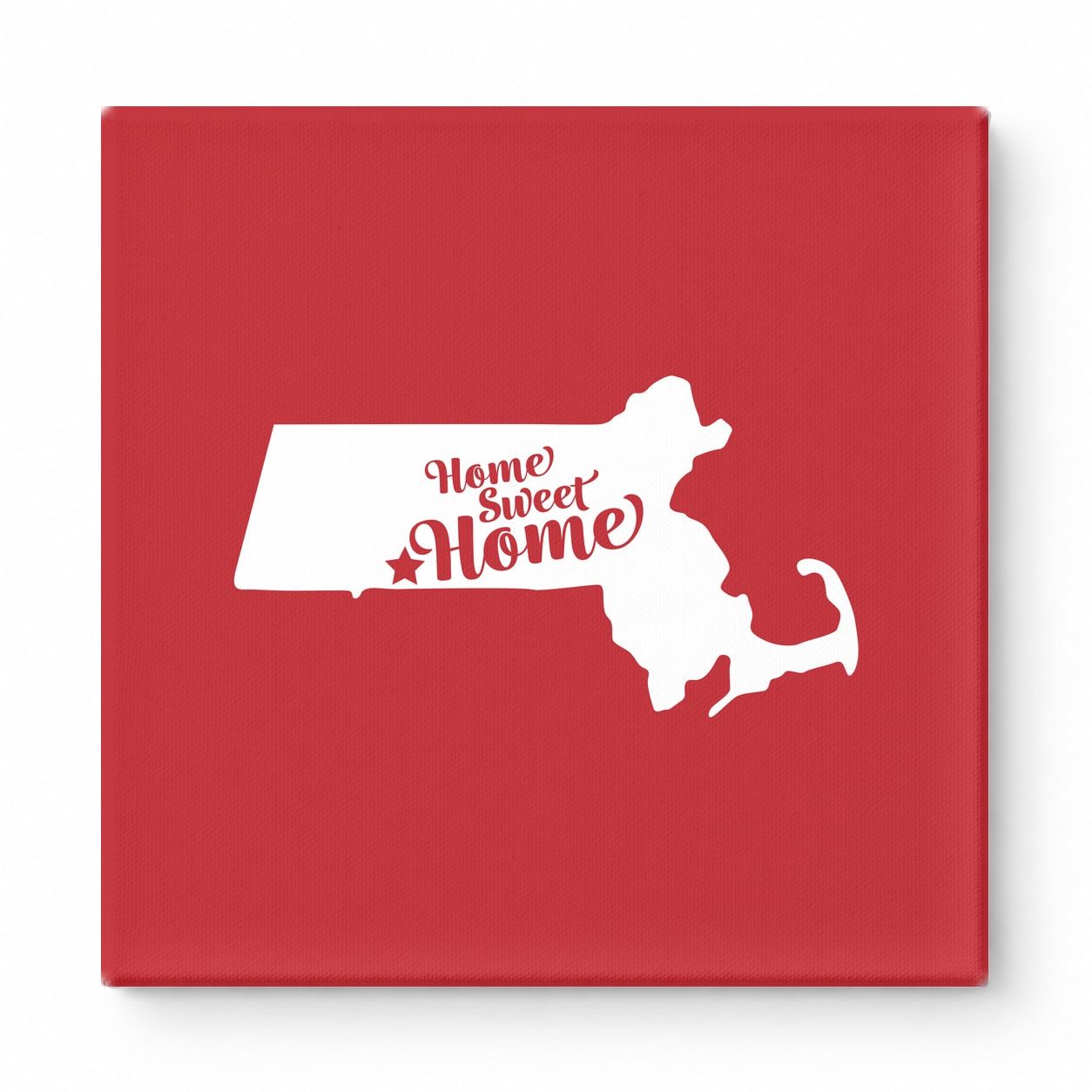 home sweet home — Massachusetts State Silhouette
