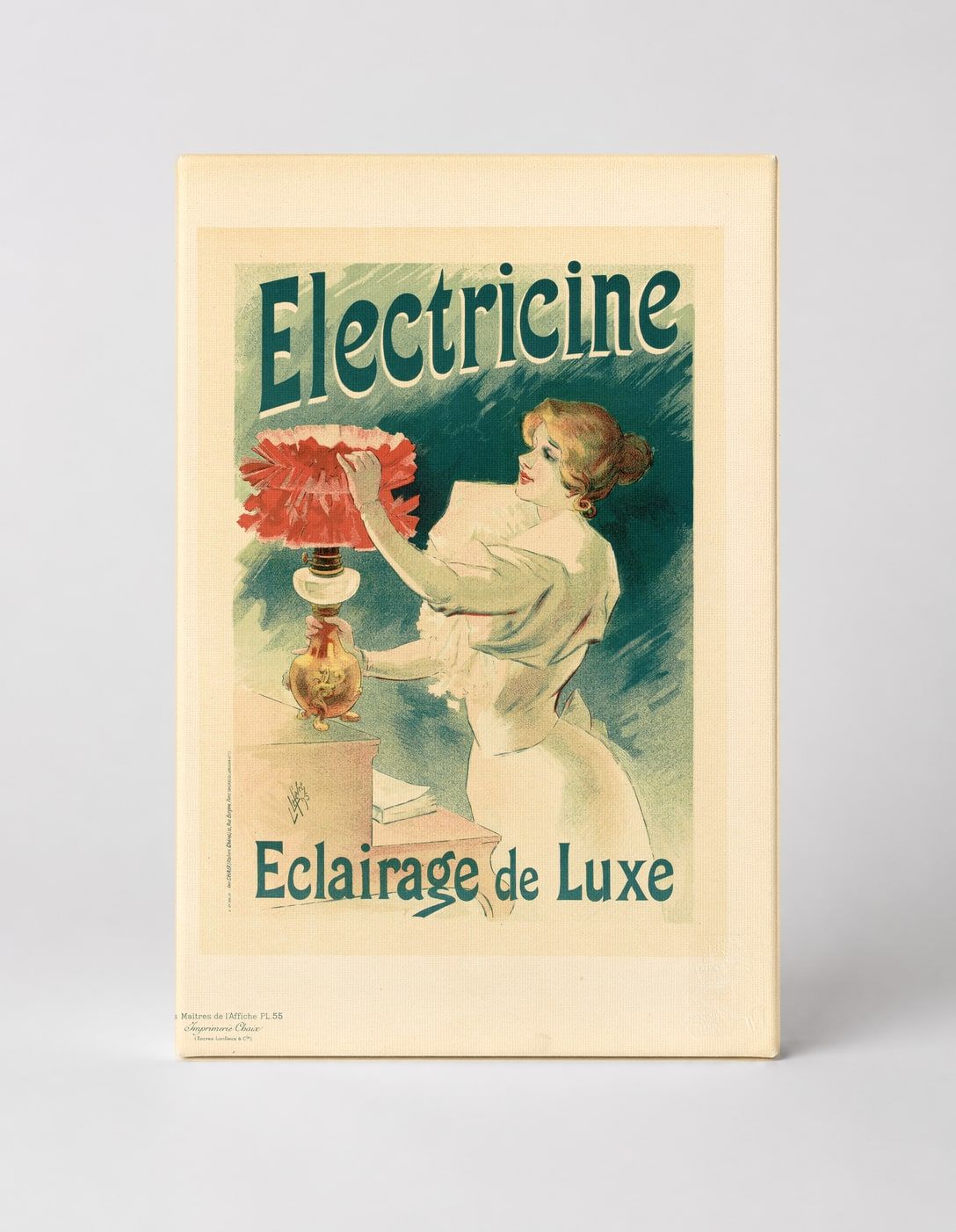 Electricine Eclairage de Luxe 1890s - Art Nouveau Vintage Poster Wall Art