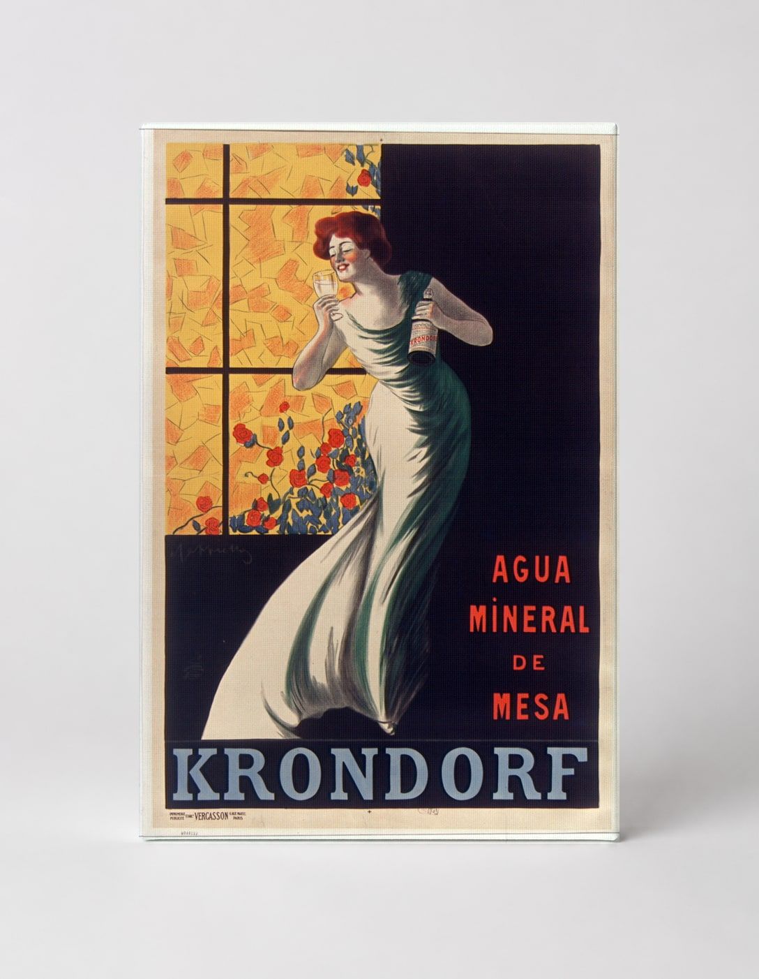 Krondorf Agua Mineral de Mesa - Art Nouveau Vintage Poster Wall Art