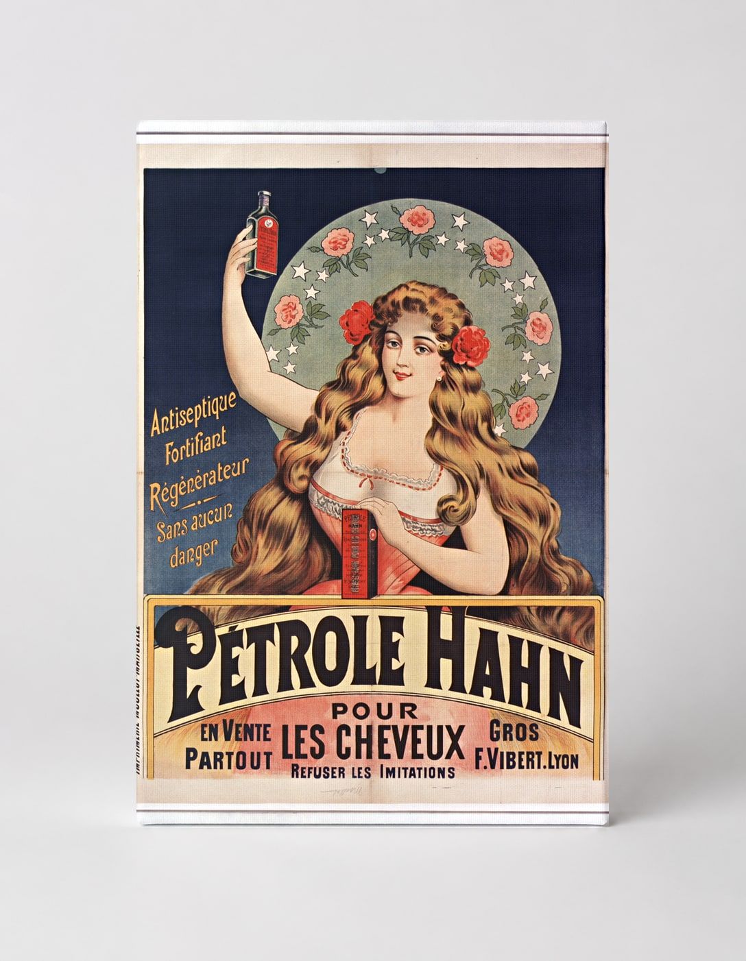 Pétrole Hahn Hair Tonic - Belle Époque Vintage Advertising Poster Wall Art