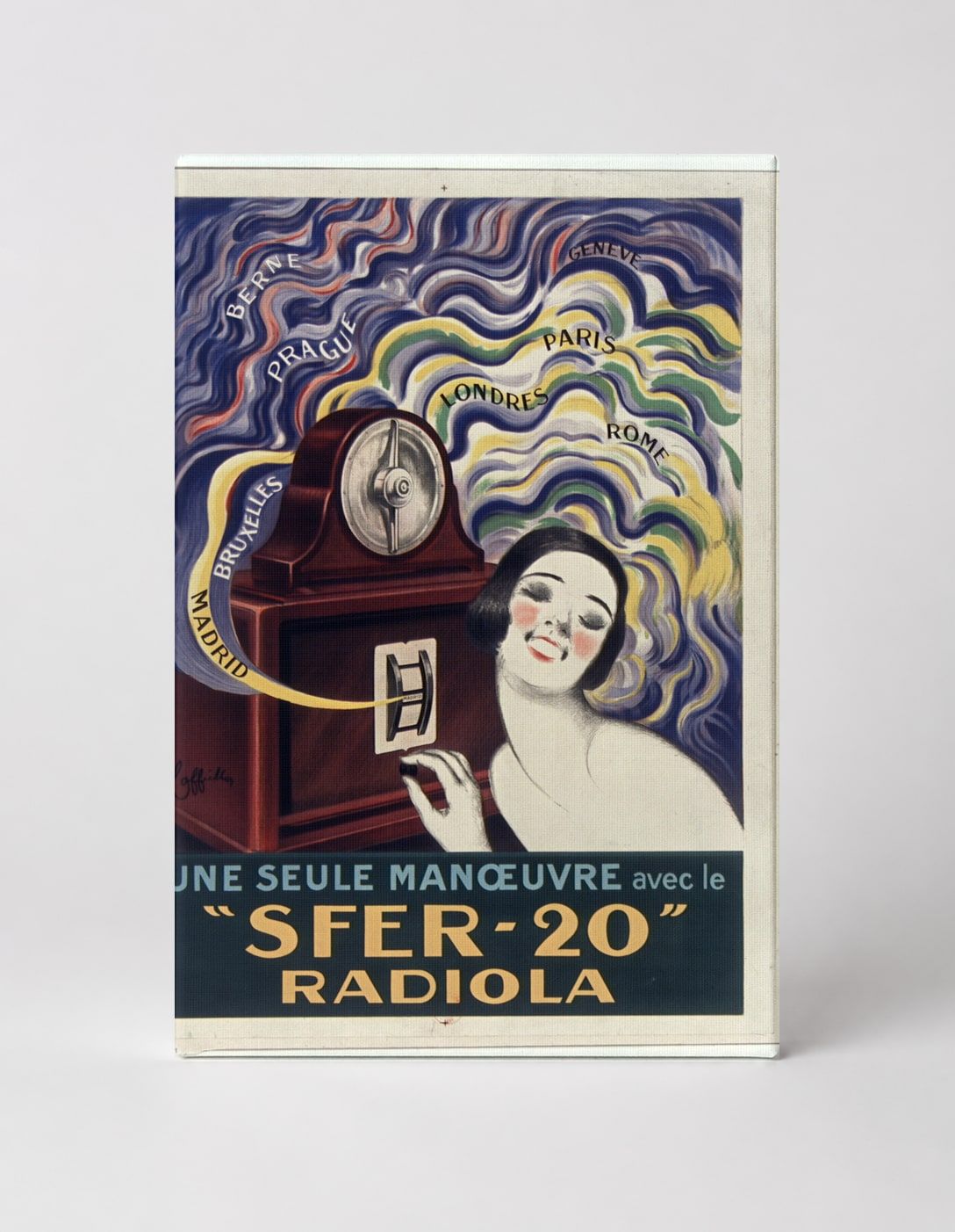 Sfer-20 Radiola 1920s Vintage Radio Advertising Poster Canvas Wall Art