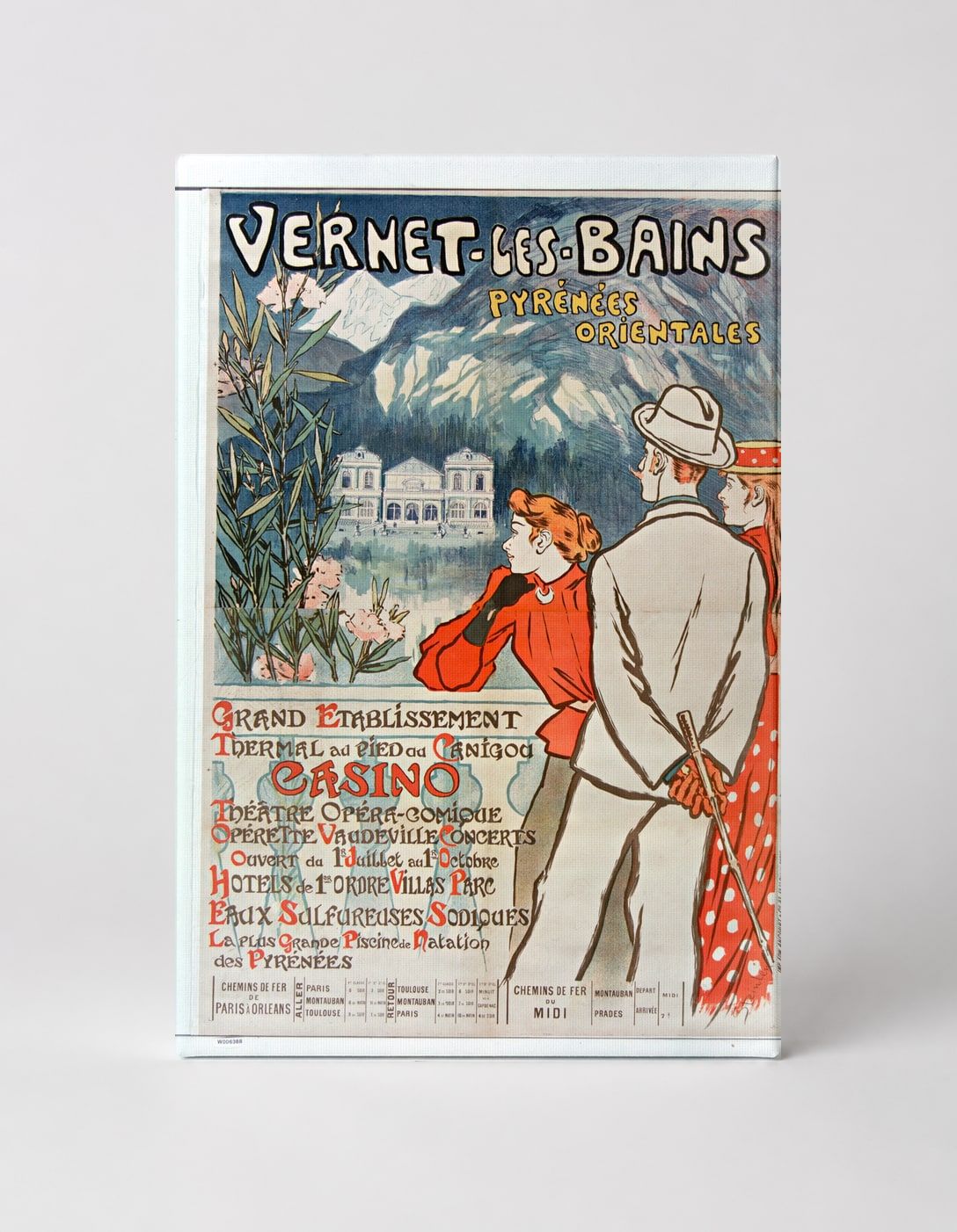 Vernet-les-Bains Pyrénées Orientales 1900s - Belle Époque Vintage Travel Poster Wall Art