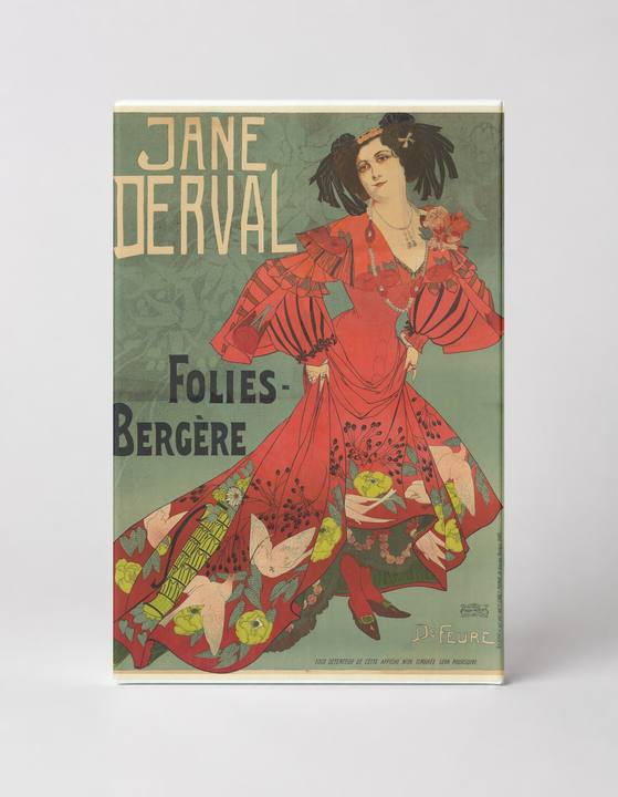 Jane Derval Folies-Bergère 1900 - Art Nouveau Vintage Poster Wall Art