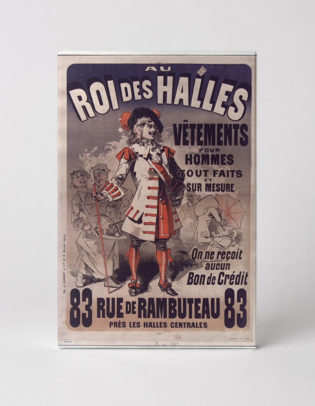 Au Roi des Halles 1890s French Menswear Vintage Poster Wall Art