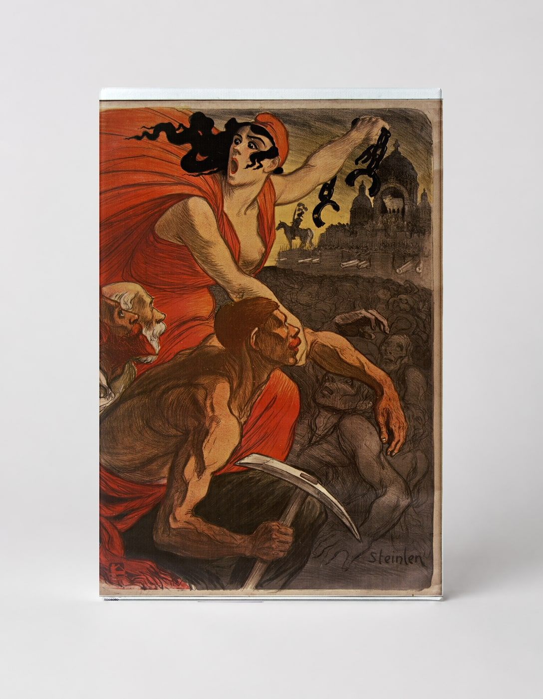 Revolution Allegory 1900s - Dramatic Symbolist Vintage Poster Wall Art
