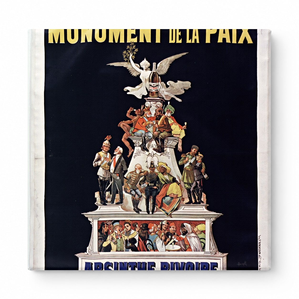 Le Futur Monument de la Paix Absinthe Rivoire 1900s - Belle Époque Vintage Poster Wall Art