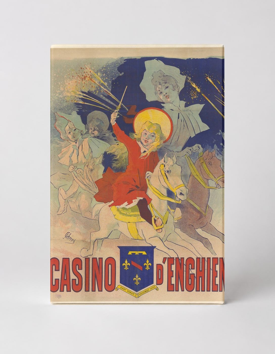 Casino d'Enghien Vintage French Poster - Belle Époque Canvas Wall Art