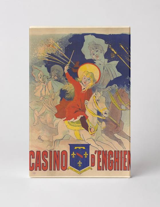 Casino d'Enghien Vintage French Poster - Belle Époque Canvas Wall Art