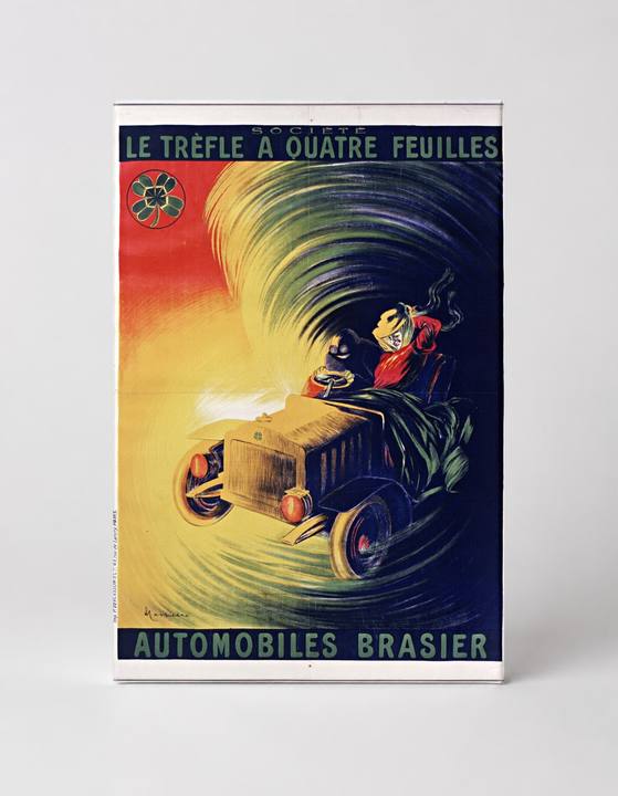 Le Trèfle à Quatre Feuilles Automobiles Brasier 1905 - Vintage French Car Poster Wall Art