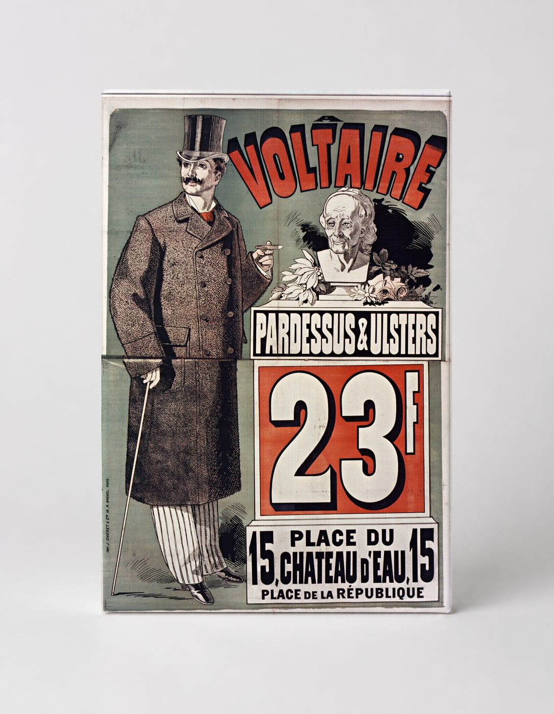 Voltaire Pardessus & Ulsters 1880s - Victorian Advertising Vintage Poster Wall Art