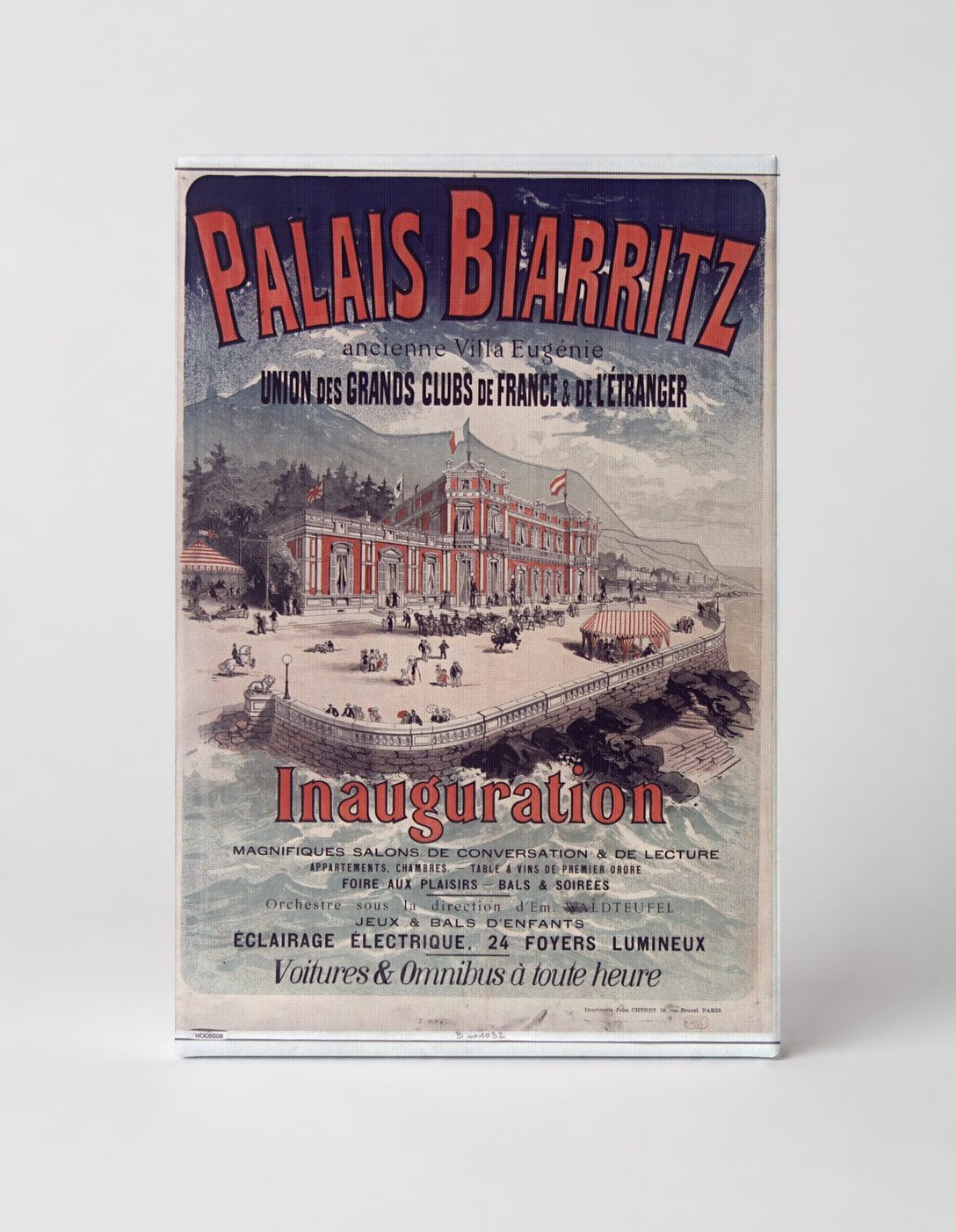 Palais Biarritz Inauguration 1890s - Belle Époque French Vintage Poster Wall Art