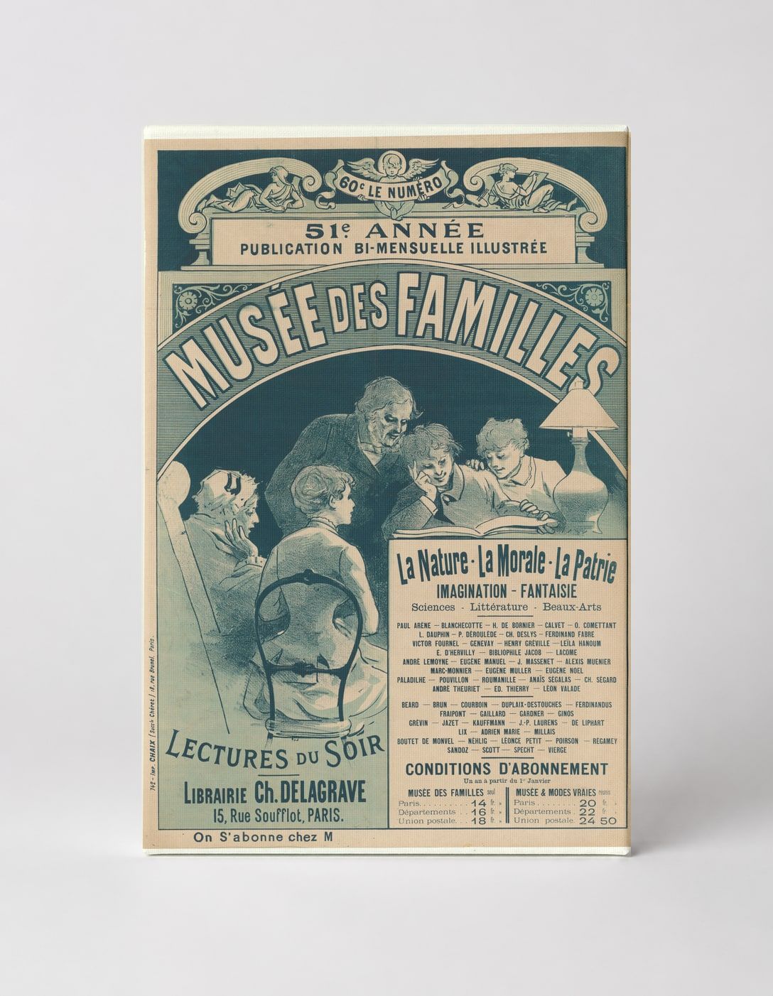 Musée des Familles 1890s French Magazine - Belle Époque Vintage Poster Wall Art