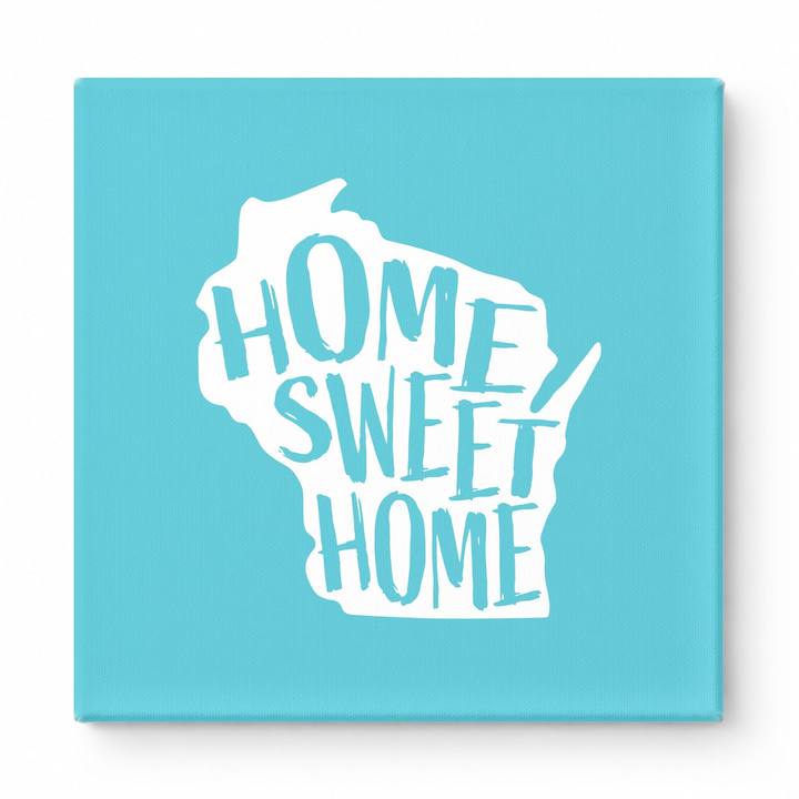 HOME SWEET HOME — Wisconsin State Silhouette