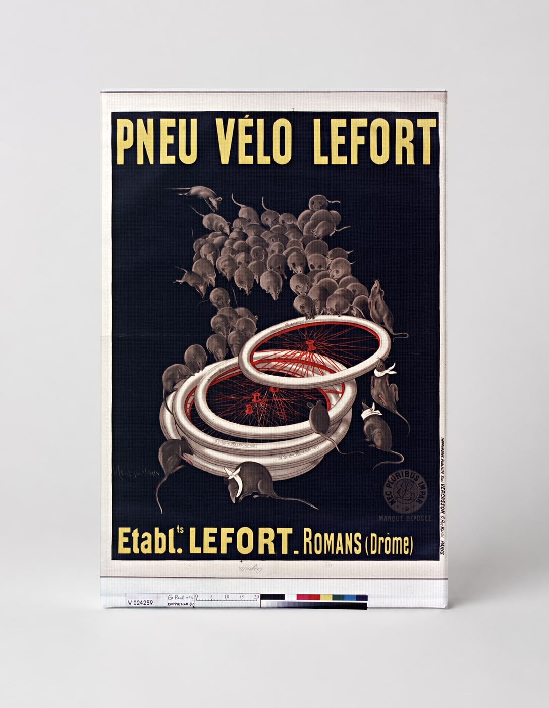 Pneu Vélo Lefort 1900s - Vintage French Bicycle Tyre Advertising Poster Wall Art